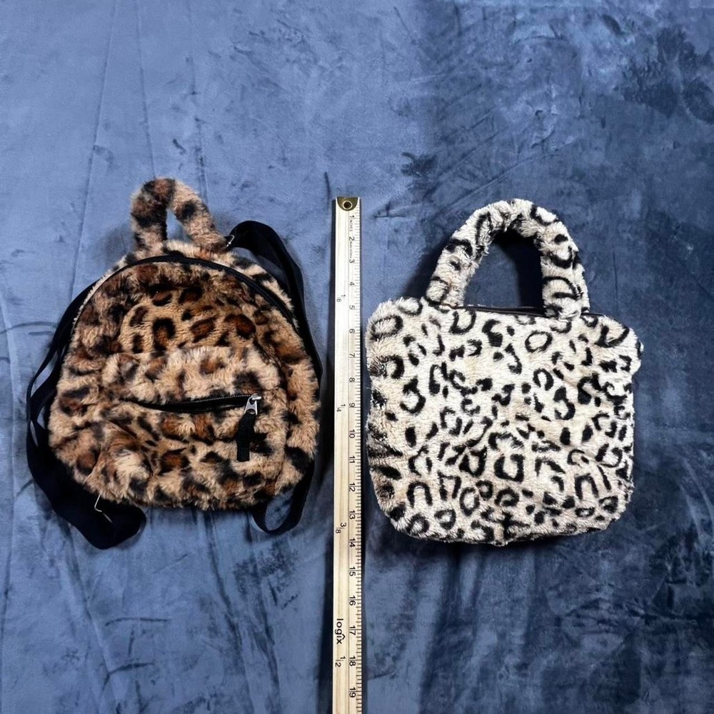 Faux Fur Leopard Print Mini Bag Bundle (2 Bags) - Picture 8 of 8